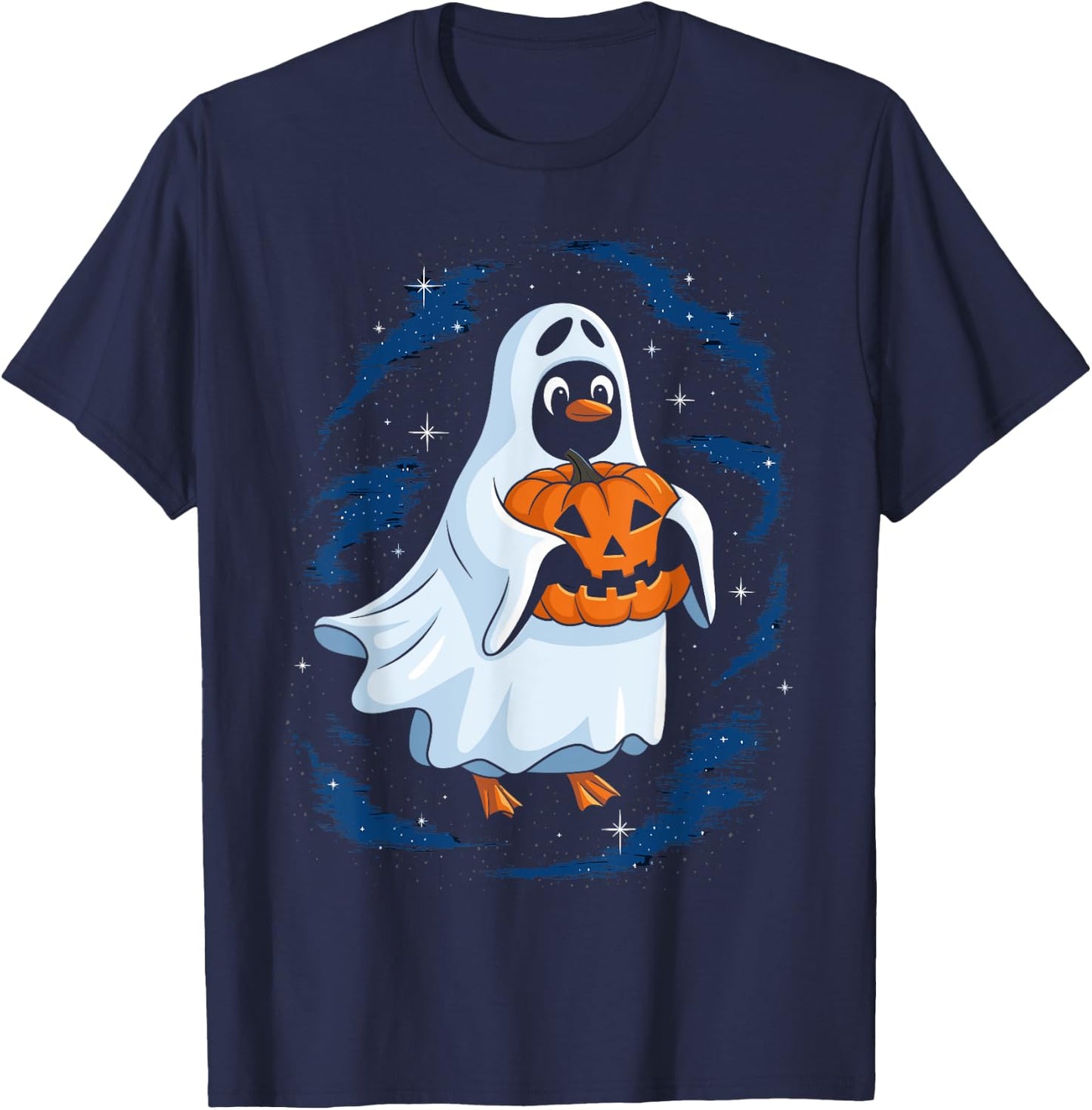 Funny Ghost Penguin Lovers Spooky Halloween Costume T-Shirt - T-Shirt | Navy