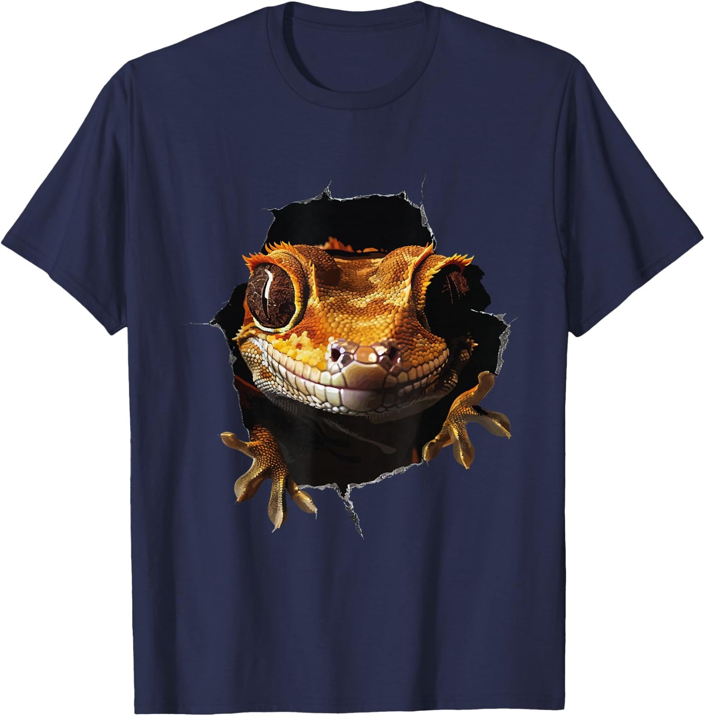 Crested Gecko T-Shirt - T-Shirt | Navy