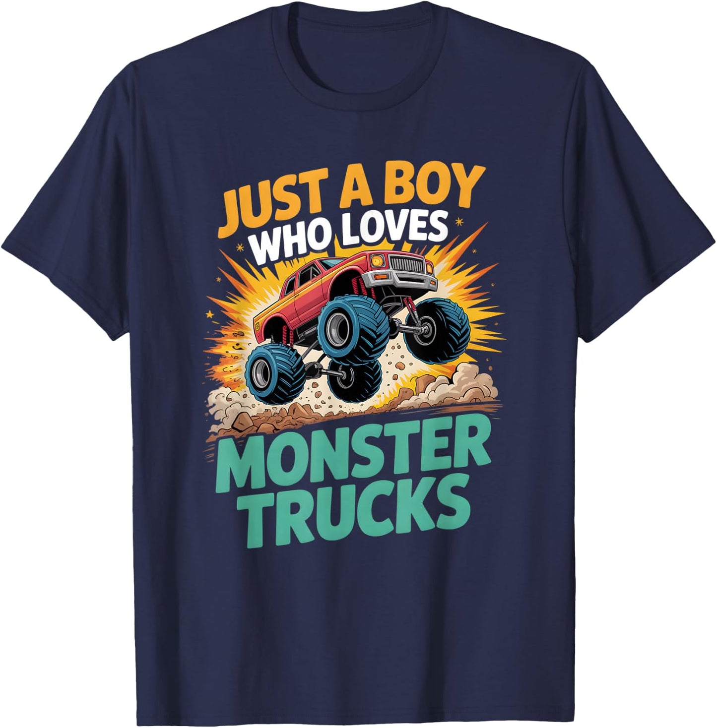 Boys Monster Truck T-Shirt - T-Shirt | Navy