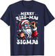 Merry Rizz Mas Sigmas Funny Gen Alpha X-Mas Santa Christmas T-Shirt - T-Shirt | Navy