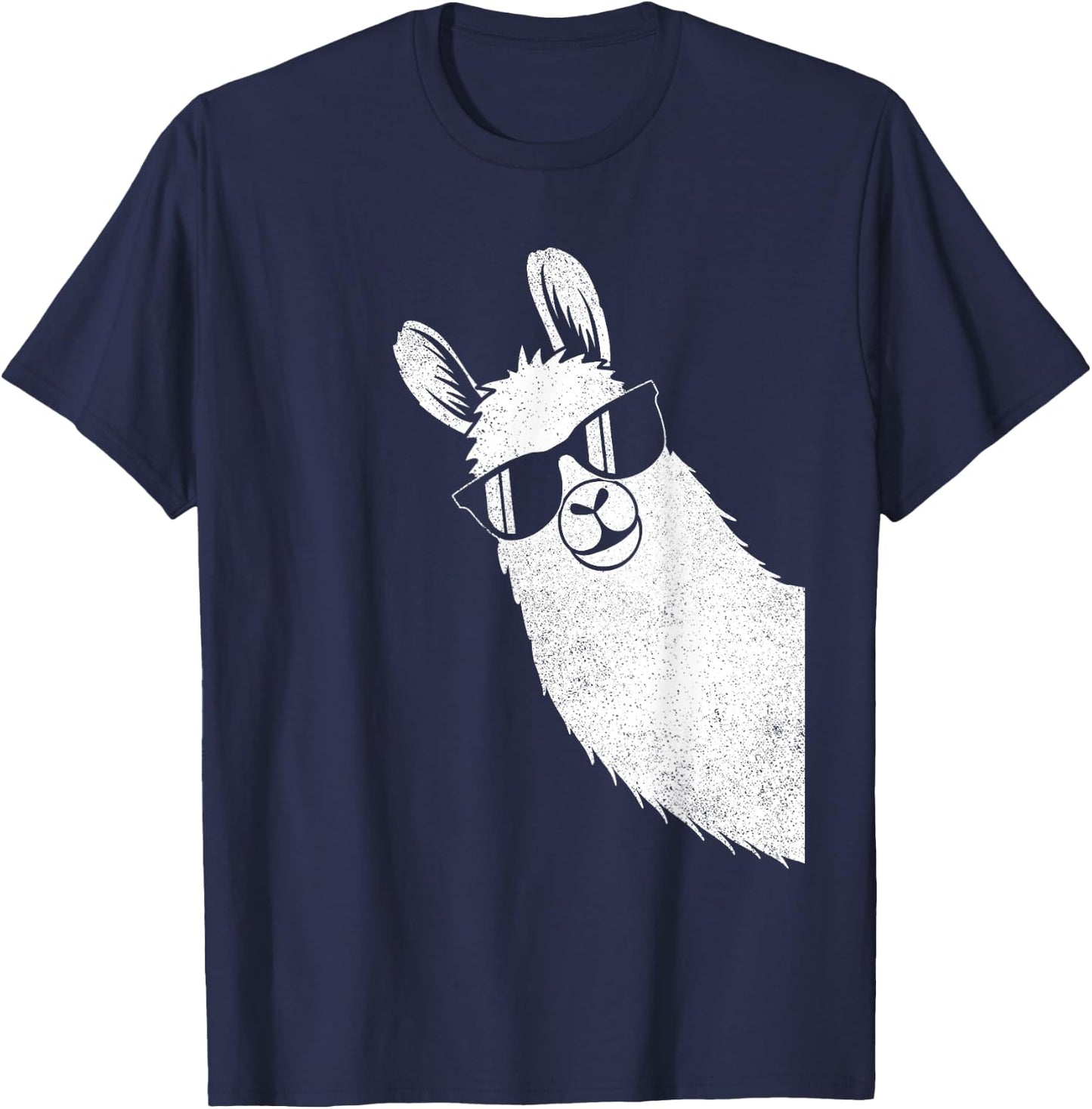 Llama With Sunglasses - Zookeeper Zoologist Wildlife T-Shirt - T-Shirt | Navy
