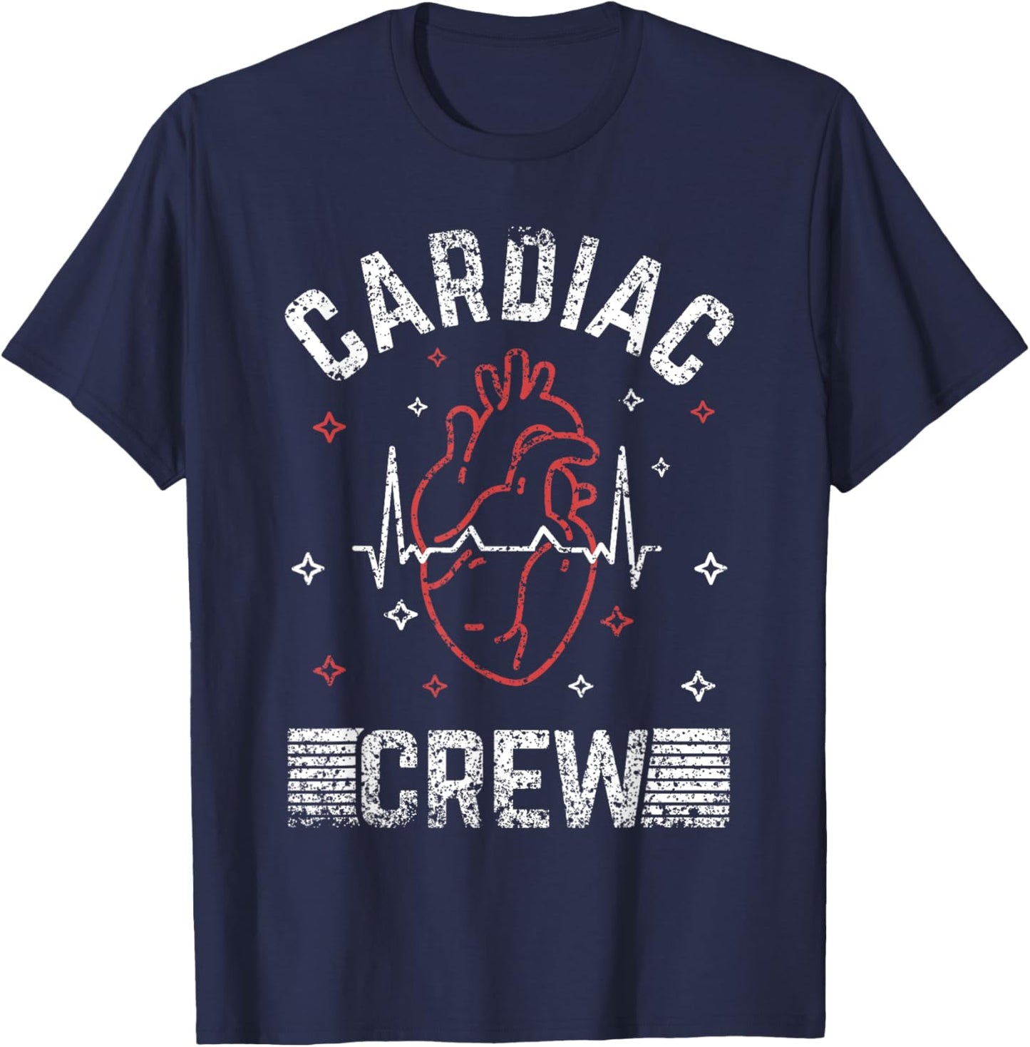 Cardiac Crew Heart Nursing Cardiology Nurses Cardiac Nurse T-Shirt - T-Shirt | Navy