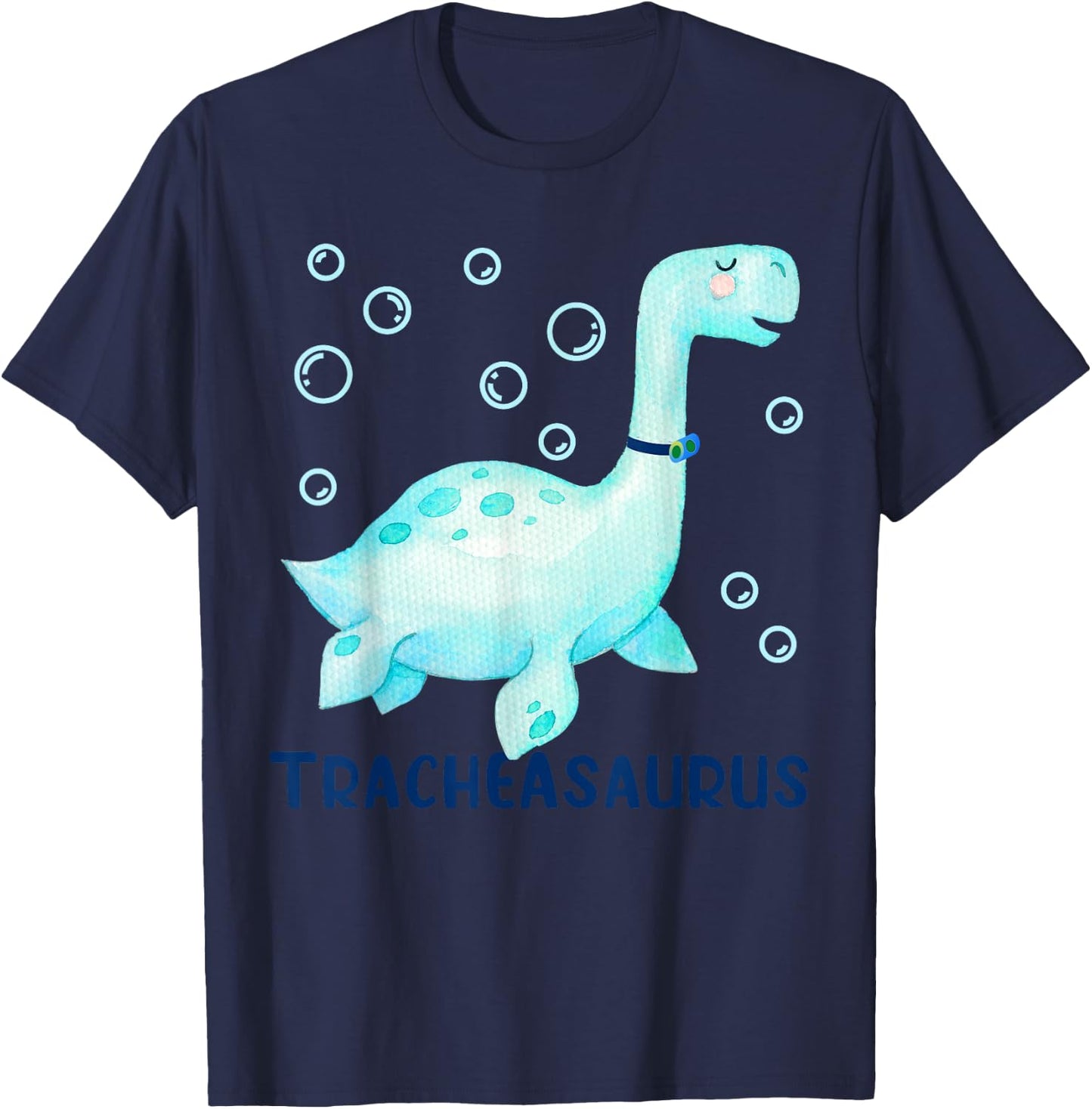 Tracheasaurus Tracheostomy Awareness T-Shirt - T-Shirt | Navy