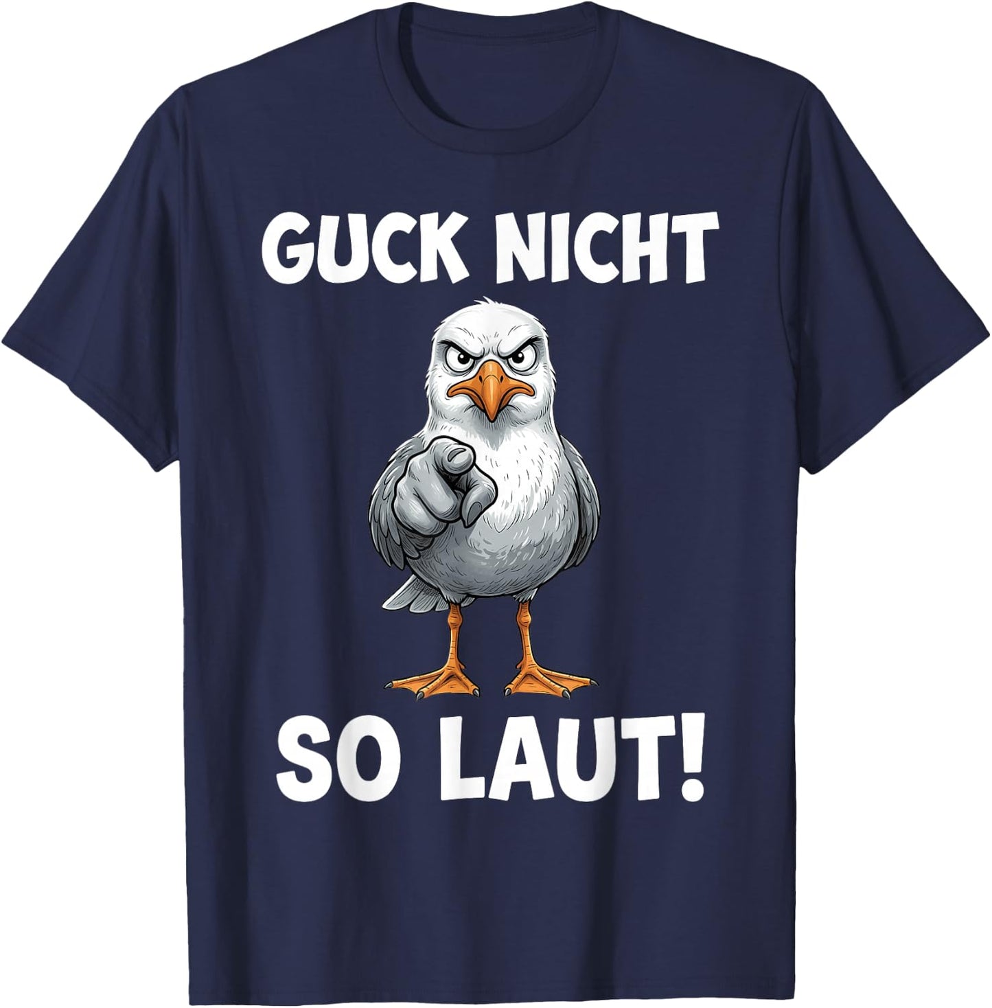 Guck Nicht So Laut Möwe T-Shirt - T-Shirt | Navy