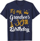 Happy It's My Grandson's 30th Birthday 1995 30 Years Old T-Shirt - T-Shirt | Navy