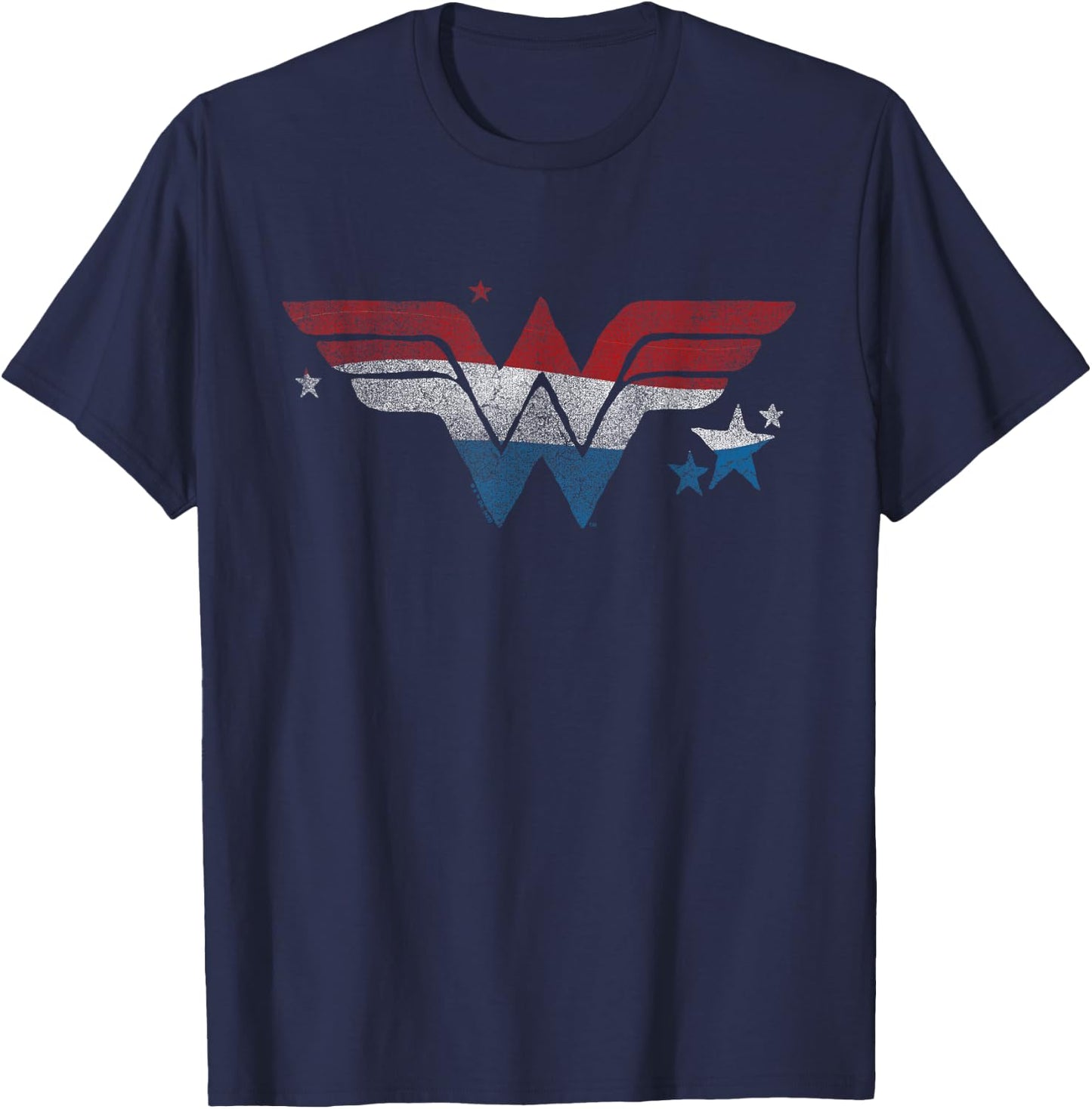 Wonder Woman 4th Of July Red, White, And Blue Logo T-Shirt - T-Shirt | Navy