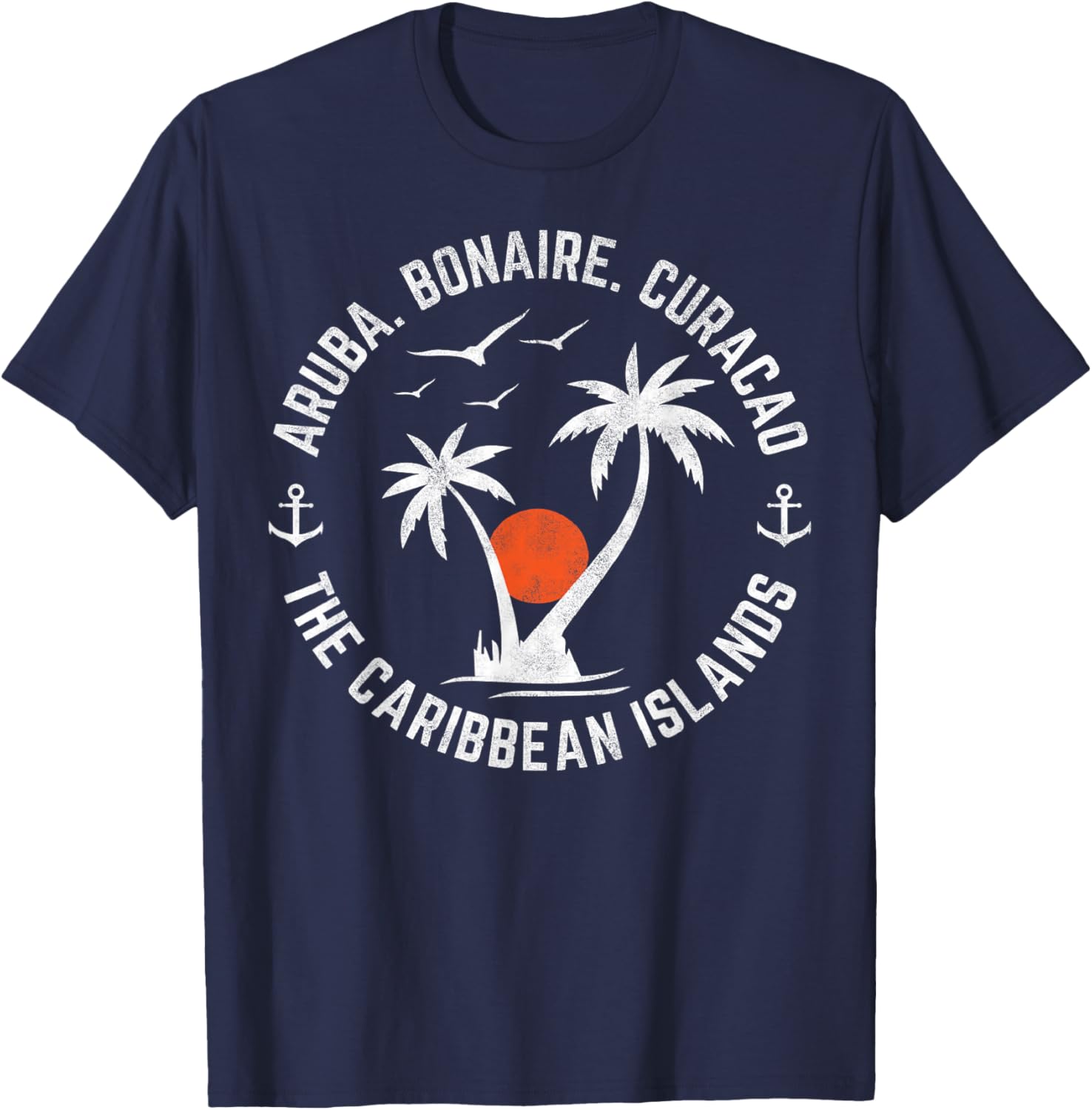 Souvenir Aruba Bonaire Curacao Caribbean Islands Vacation T-Shirt - T-Shirt | Navy