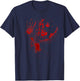 Bloody Skull blood Smeared costume blood splashes T-Shirt - T-Shirt | Navy