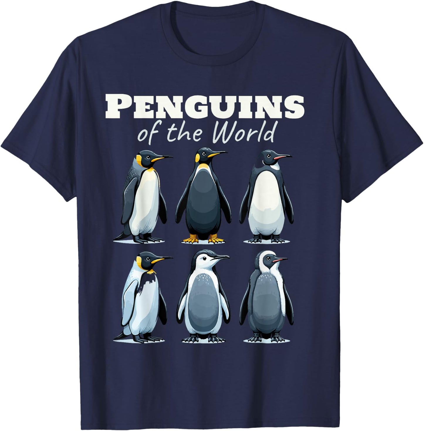 Penguins Of The World T-Shirt - T-Shirt | Navy