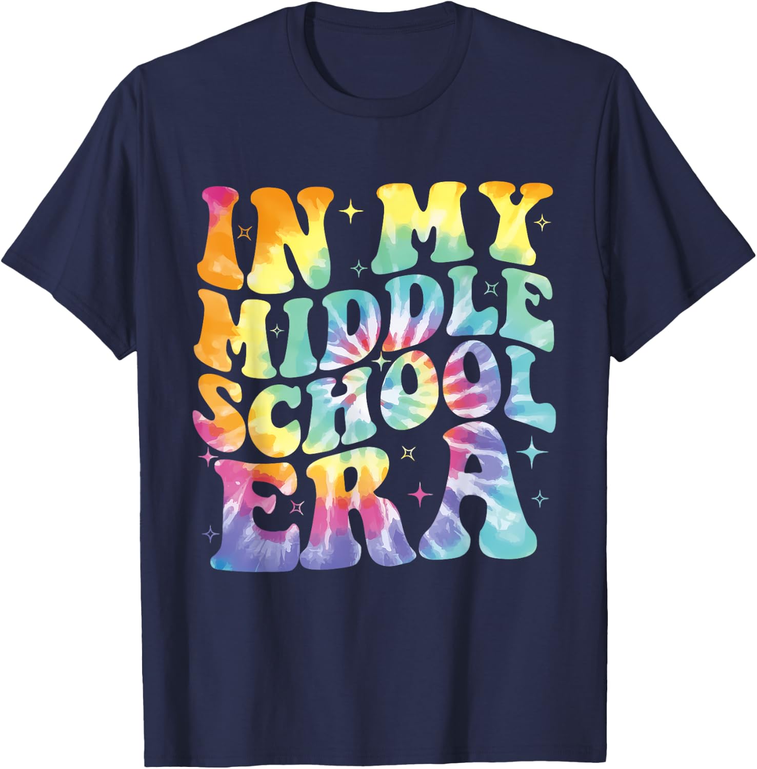 In My Middle School Era Back To School Teacher Groovy Women Kids T-Shirt - T-Shirt | Navy