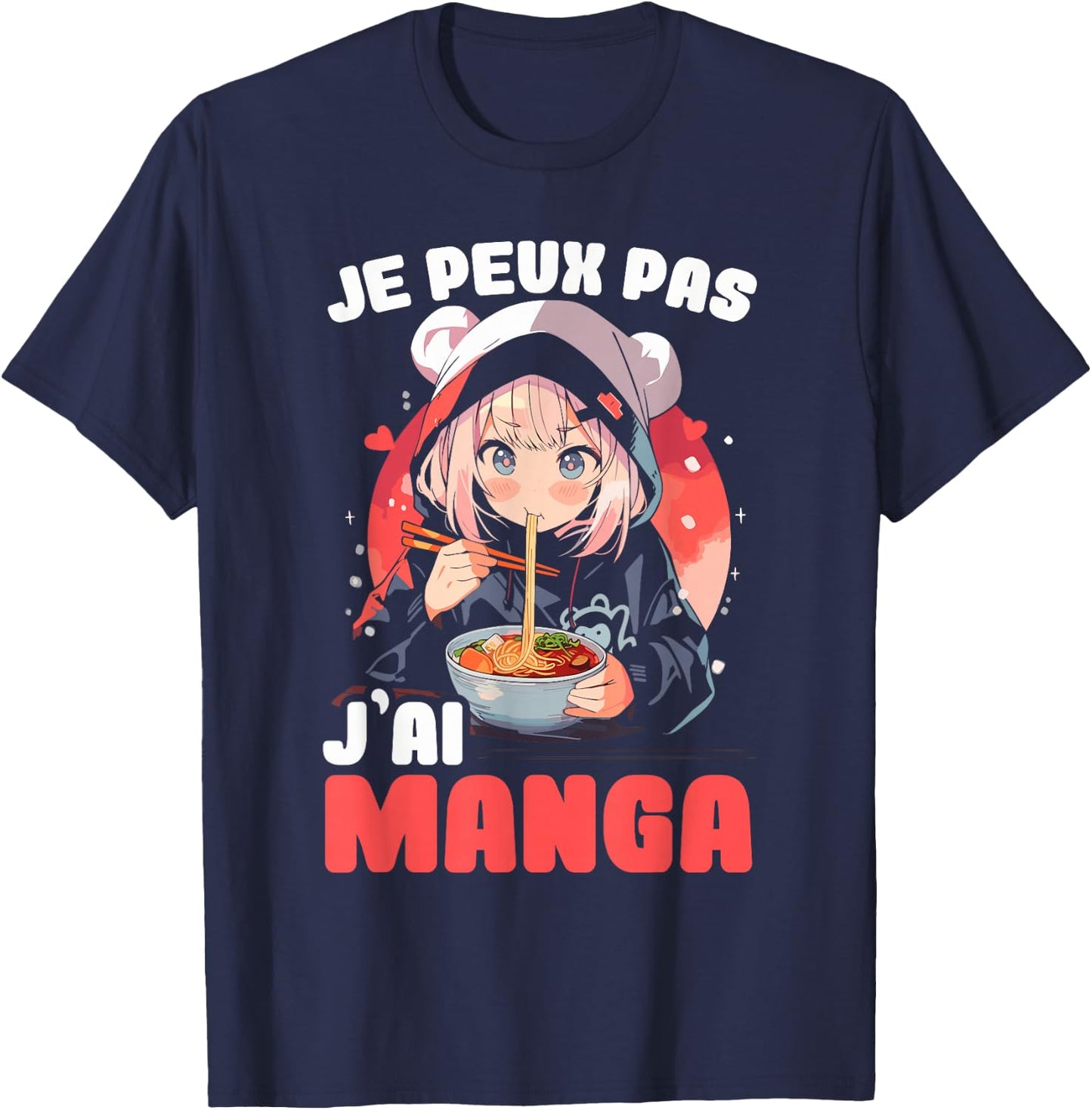 Je Peux Pas J'Ai Manga Otaku Anime Gift Anime Manga T-Shirt - T-Shirt | Navy