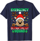 Emergency Department Squad ER Nurse Reindeer Christmas T-Shirt - T-Shirt | Navy