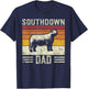 Best Sheep Dad Men - Vintage Southdown Sheep T-Shirt - T-Shirt | Navy