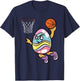 Easter Egg Basketball Player Funny Spring Sport Men Boys T-Shirt - T-Shirt | Navy