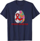 Stroke Awareness Red Ribbon Colorful Brain Stroke Prevention T-Shirt - T-Shirt | Navy