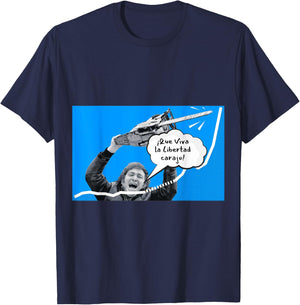 Javier Milei - Que vive la liberté de Carajo , Black, S T-Shirt - T-Shirt | Navy