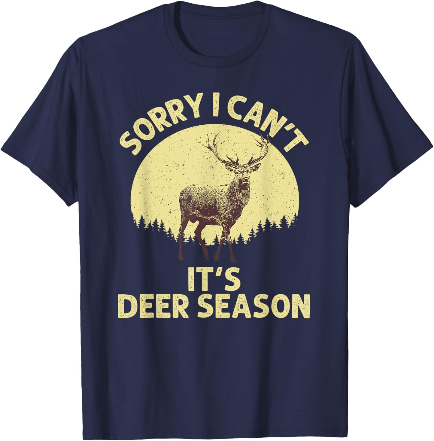 Deer Hunting Art Women Wildlife Hunter Deer Hunting T-Shirt - T-Shirt | Navy