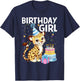 Birthday Girl Leopard Leopard for Birthday T-Shirt - T-Shirt | Navy