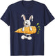 Rabbit Mit Carrot I Rabbit Motif Fun Bunny , black T-Shirt - T-Shirt | Navy