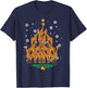 Giraffe Christmas Tree Animal Xmas Women Men T-Shirt - T-Shirt | Navy