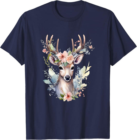 Deer Costume Women's Deer Costume Girls Deer Costume , black T-Shirt - T-Shirt | Navy