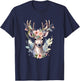 Deer Costume Women's Deer Costume Girls Deer Costume , black T-Shirt - T-Shirt | Navy