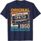 75th Birthday Retro Vintage 1950 Men Women T-Shirt - T-Shirt | Navy