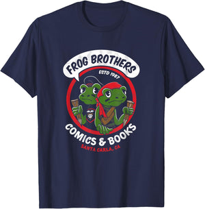 Frog Brothers Comics & Books - Vintage 80's Vampire Horror T-Shirt - T-Shirt | Navy