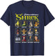 Shrek Iconic Shrek Yearbook Looks Group Shot Chest Panels T-Shirt - T-Shirt | Navy