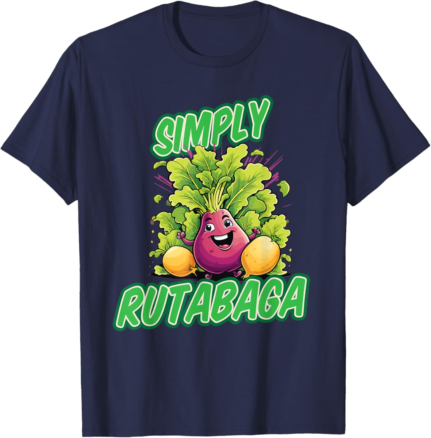 Rutabaga Fan Vegetarian Fun Kohlrabi Costume T-Shirt - T-Shirt | Navy