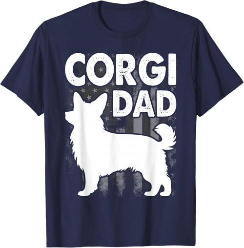 Corgi Dad Vintage American Flag Patriotic Corgi Dog