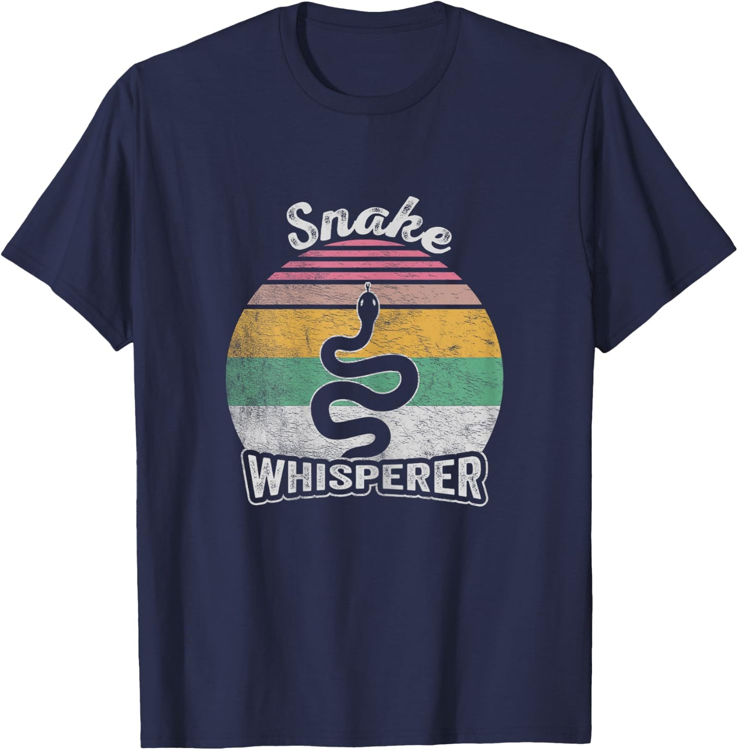 Retro Vintage Snake Whisperer Snake Lover Funny Snake T-Shirt - T-Shirt | Navy