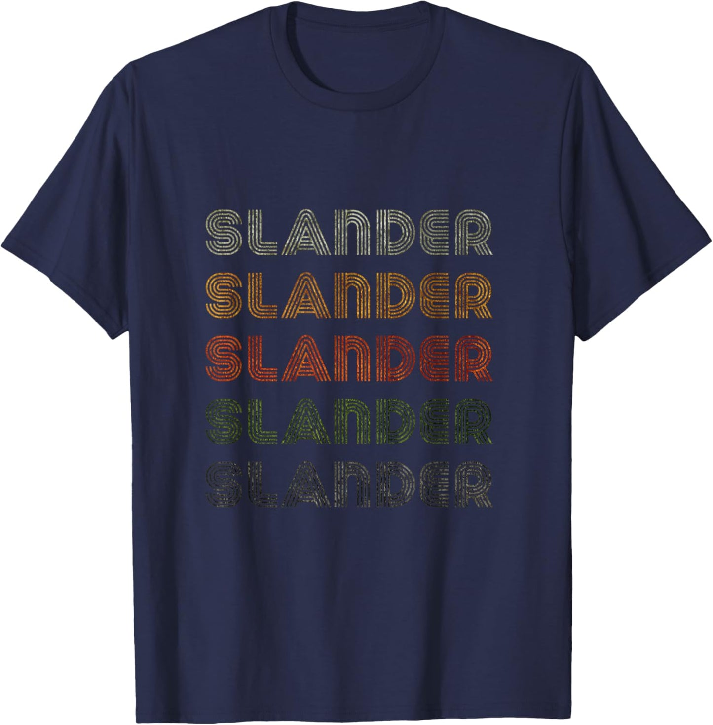 Love Heart Slander Grunge Vintage Style Black Slander T-Shirt - T-Shirt | Navy