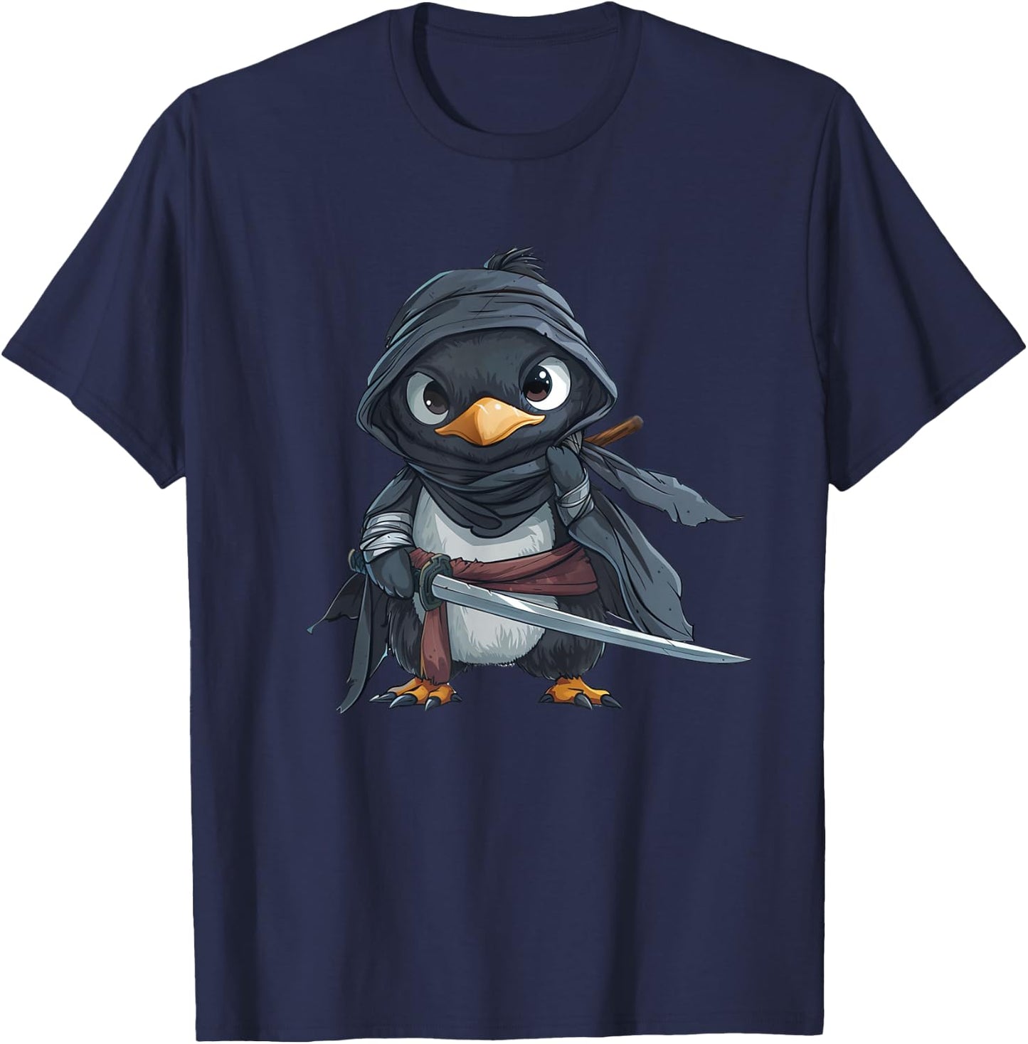 Penguin Ninja - Penguin Kawaii T-Shirt - T-Shirt | Navy