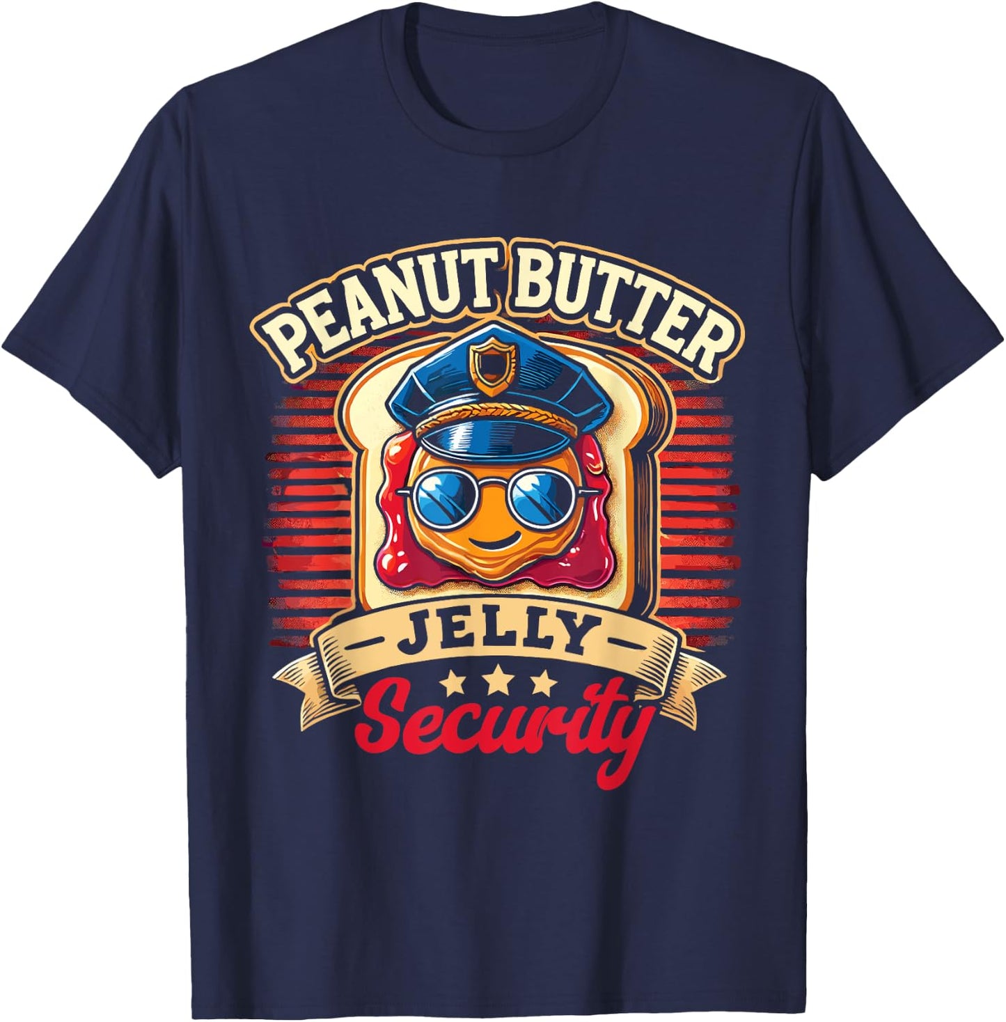 Peanut Butter Jelly Security T-Shirt - T-Shirt | Navy
