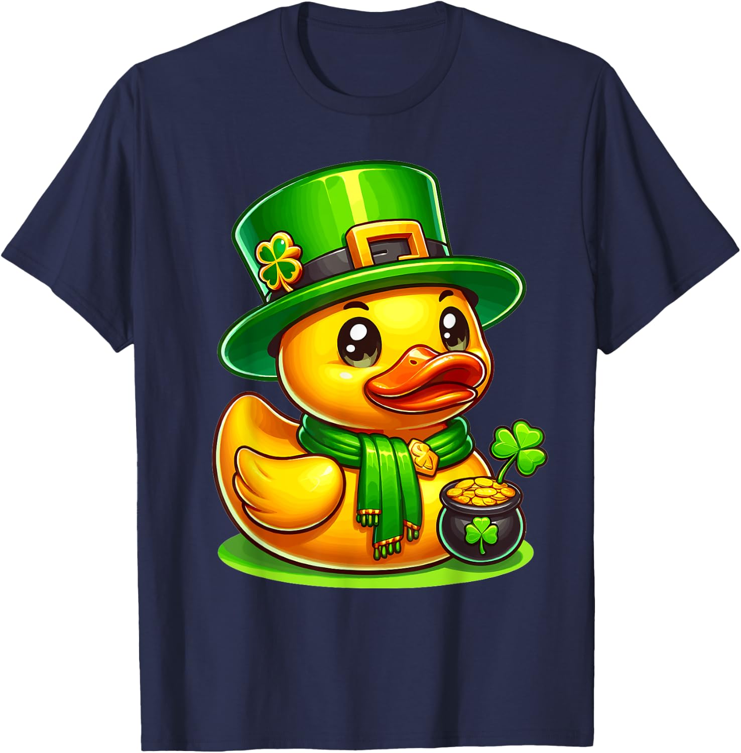St Patricks Day Yellow Rubber Duck Cruise Ship Cruising T-Shirt - T-Shirt | Navy