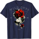 Backprint Streetwear Mode Fashion Damen Herren Retro Rose T-Shirt - T-Shirt | Navy