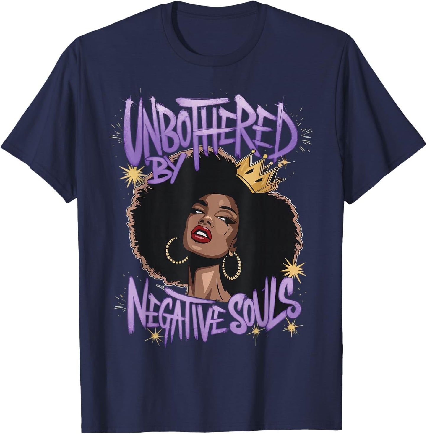 Unbothered By Negative Souls T-Shirt - T-Shirt | Navy