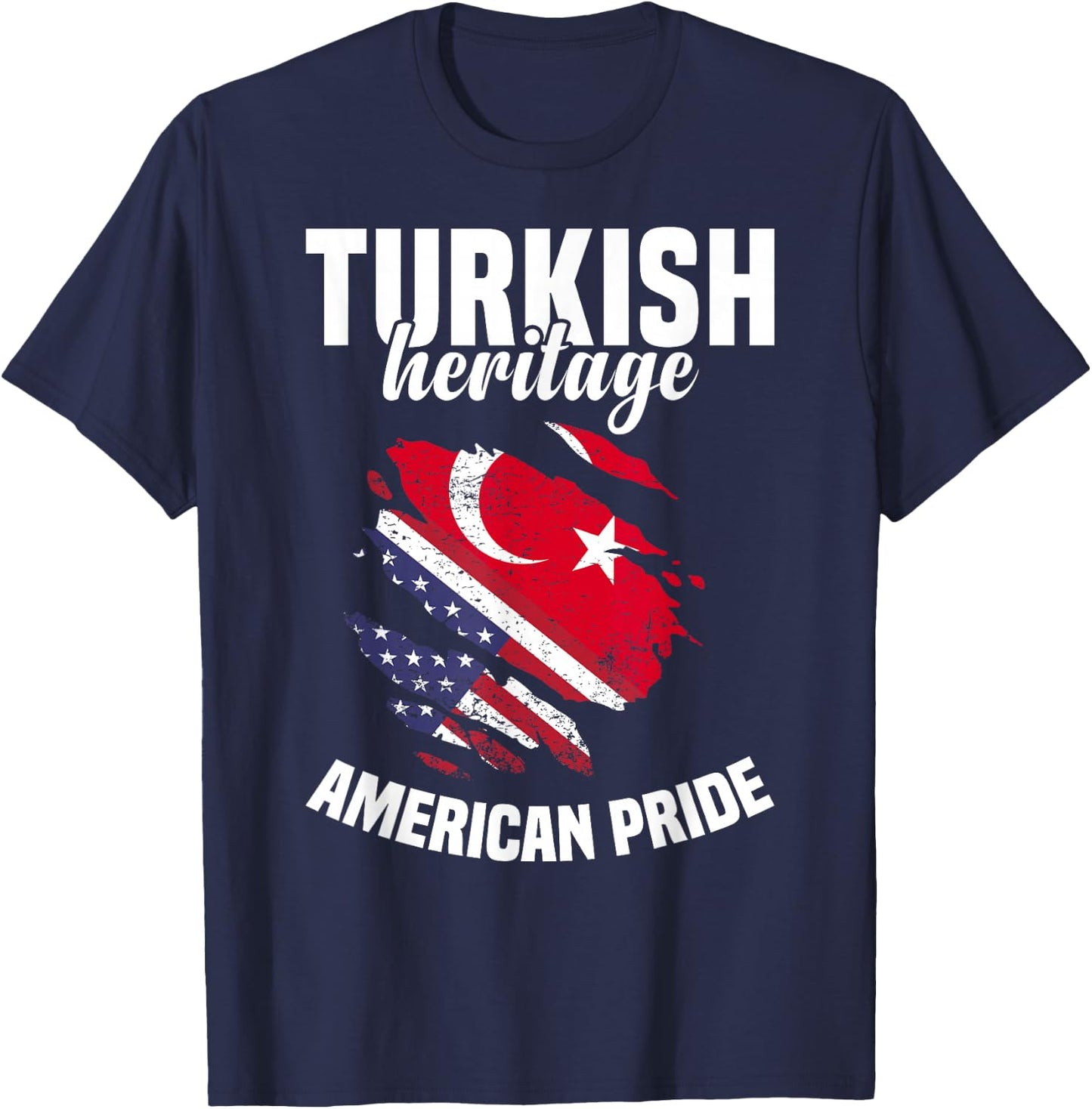 Turkey Flag Outfit American Flags US Uniform Turkish T-Shirt - T-Shirt | Navy