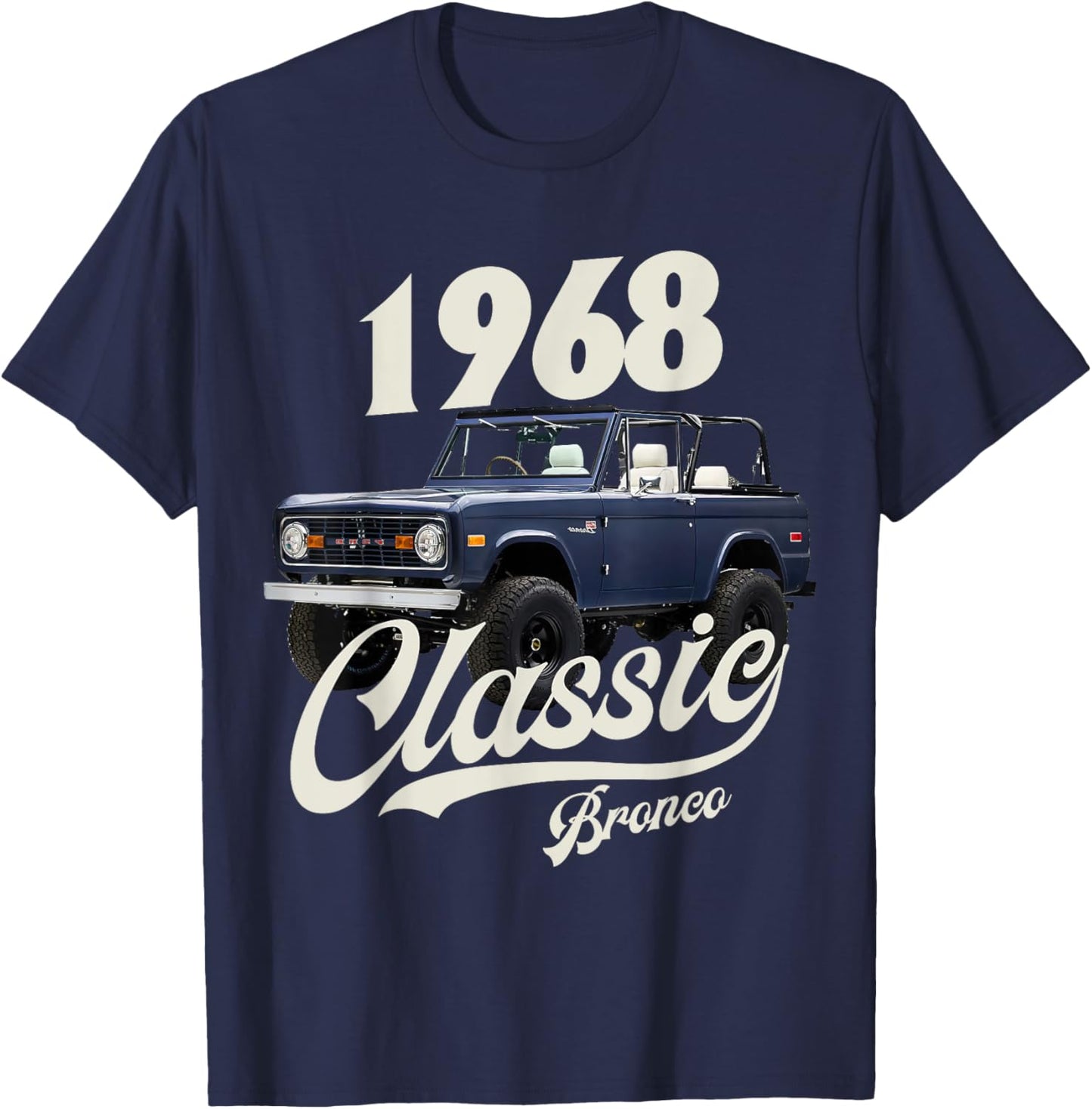 Classic bronco 1968 dark blue , Small, Black T-Shirt - T-Shirt | Navy