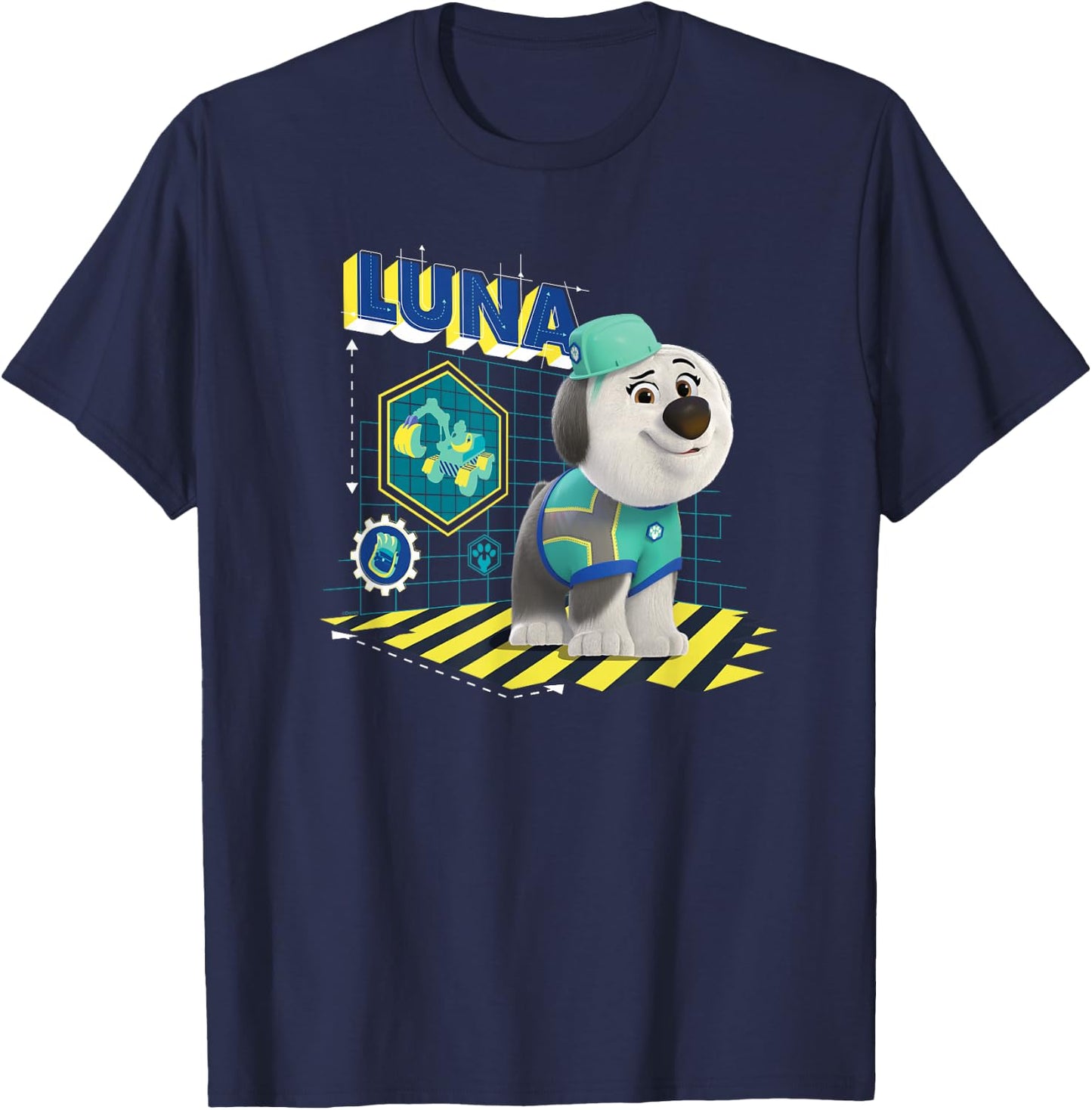 Disney Junior Pupstruction Luna Sheepdog Steam Shovel T-Shirt - T-Shirt | Navy