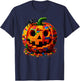 Halloween Master Builder Pumpkin Kids Building Blocks Bricks T-Shirt - T-Shirt | Navy