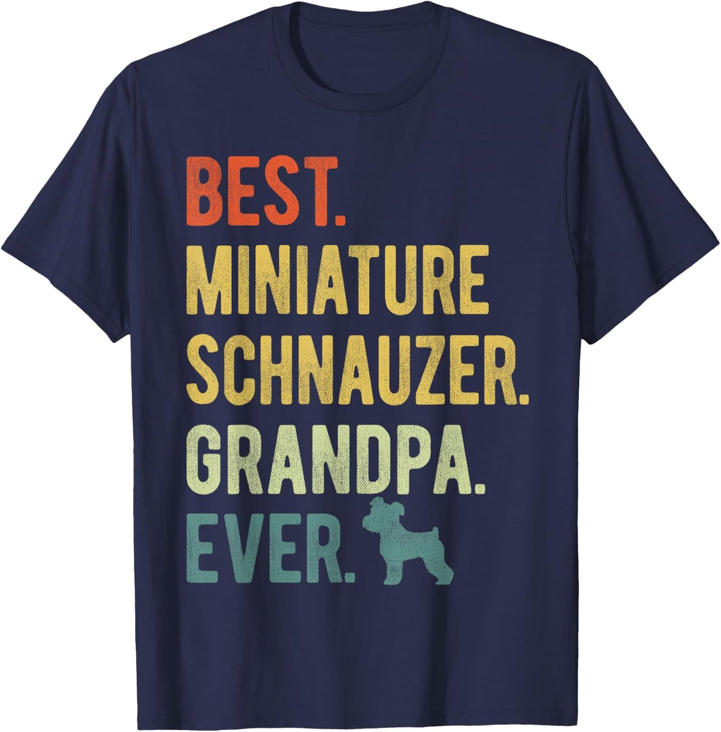 Best Miniature Schnauzer Grandpa Ever Dog Lover Father's Day Women T-Shirt - T-Shirt | Navy