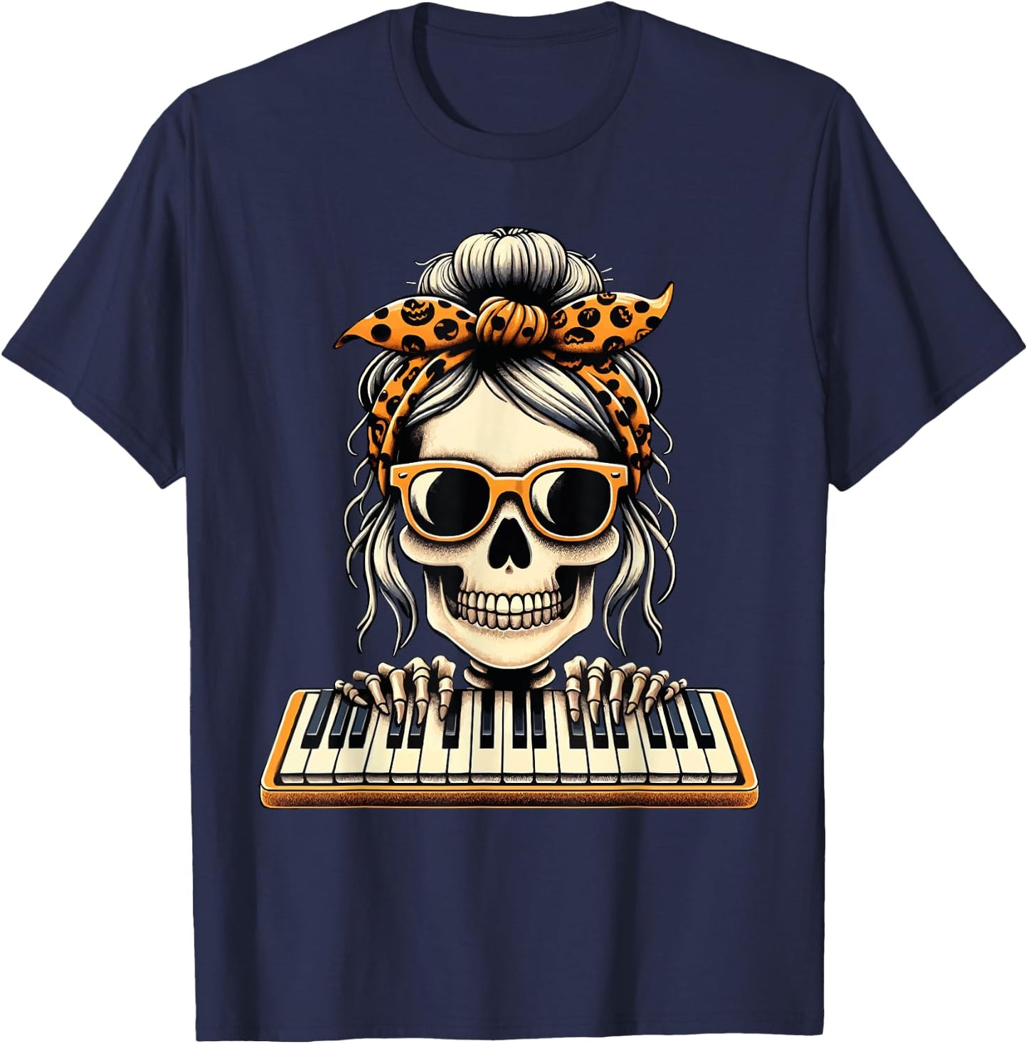 Electronic Organ Keyboard Halloween Costume Musician T-Shirt - T-Shirt | Navy