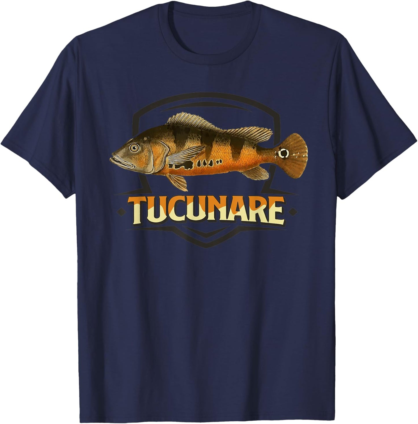Tucunare Peacock Bass Pavon Monsterfish Cichlid Fish T-Shirt - T-Shirt | Navy