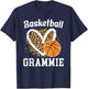 Basketball Grammie Leopard Grammie Of A Basketball Player T-Shirt - T-Shirt | Navy