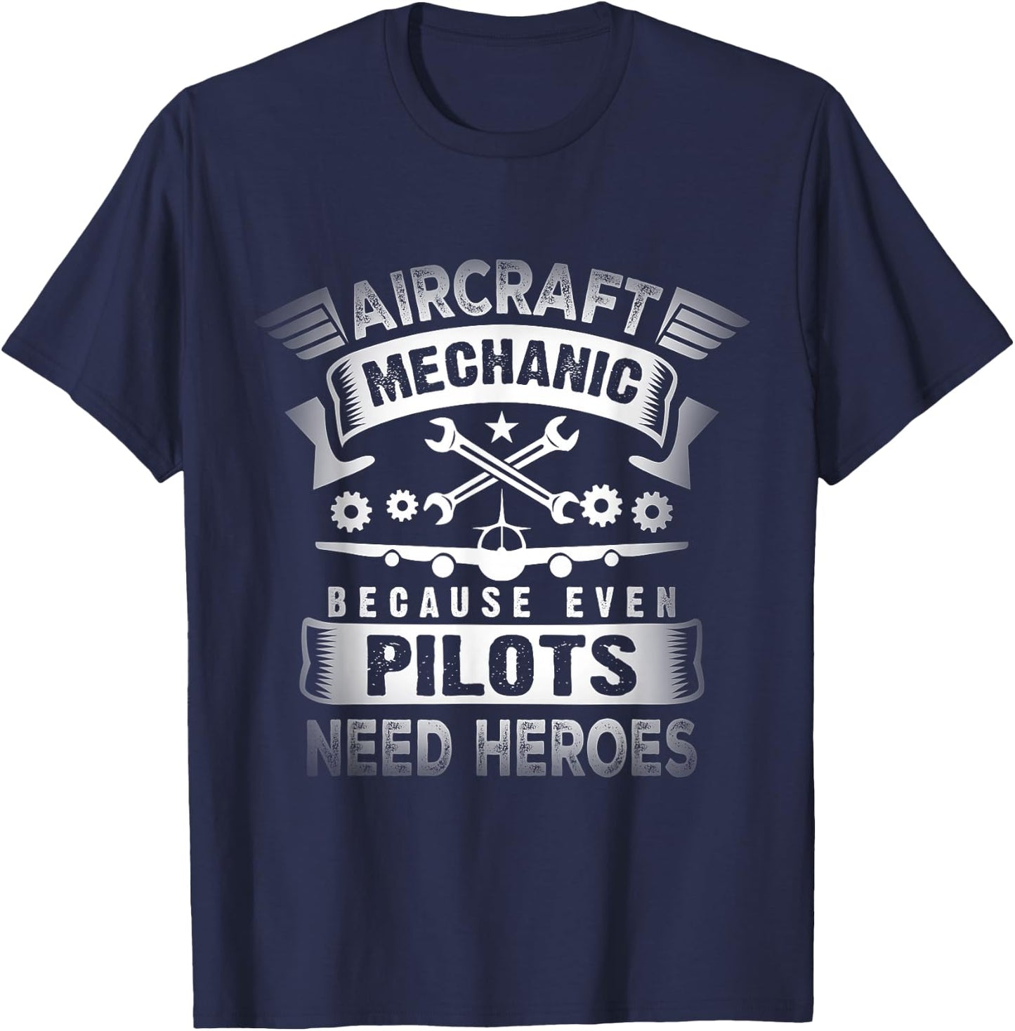 Airplane Mechanic Funny Aviation Technician T-Shirt - T-Shirt | Navy