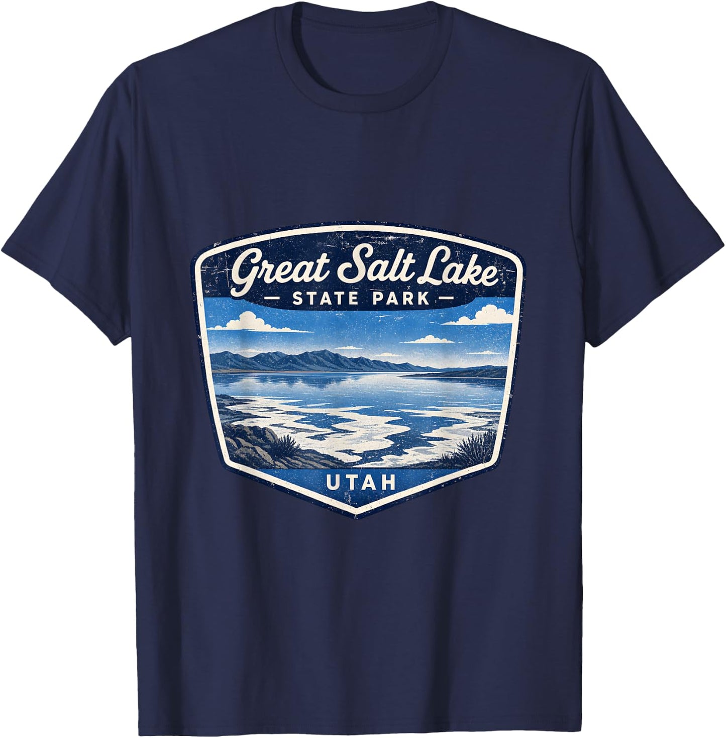 Great Salt Lake State Park Utah Outdoor Nature Travel T-Shirt - T-Shirt | Navy