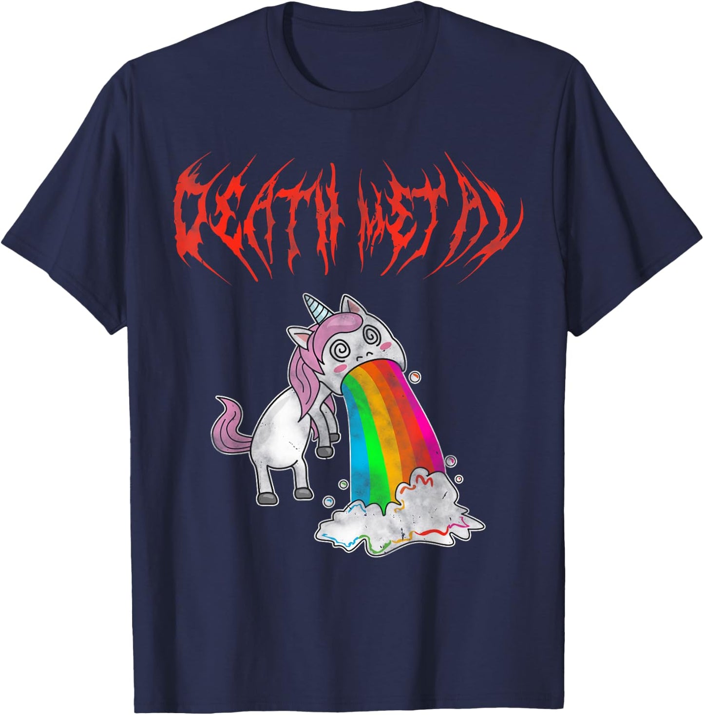 Metal Festival Metalhead Unicorn Death Metal Metalcore , black T-Shirt - T-Shirt | Navy