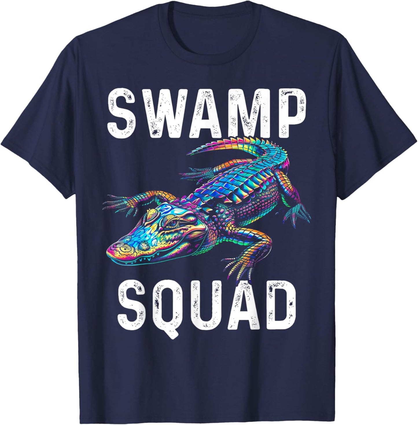 Swamp Alligator Squad Reptile Gator Lover Funny T-Shirt - T-Shirt | Navy